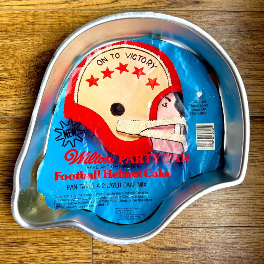 Vintage 1979 Wilton Football Helmet Cake Pan #2105-2738 - NEW